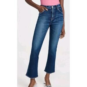 Moussy Vintage Blue MV Hoffman Flare Ankle Jeans Size 25 (B